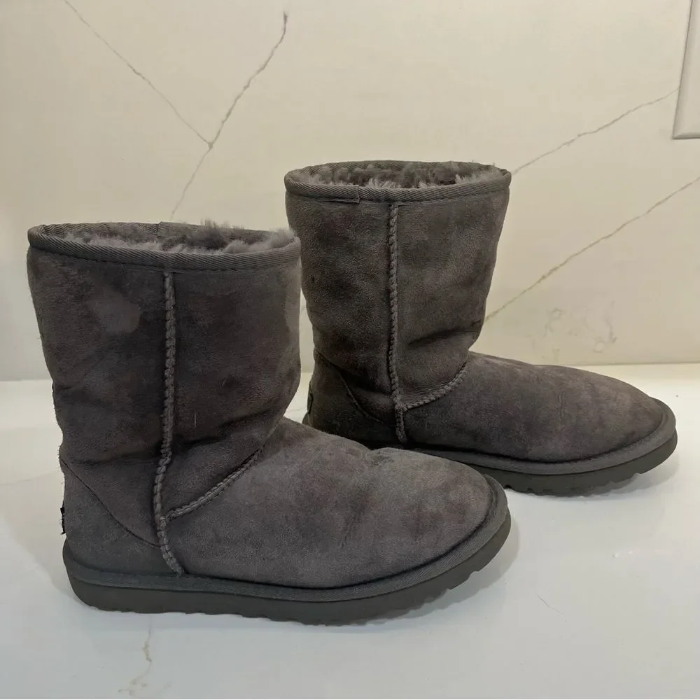 UGG Charcoal Suede Boots